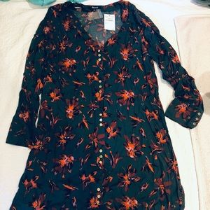 Green Floral Madewell Dress